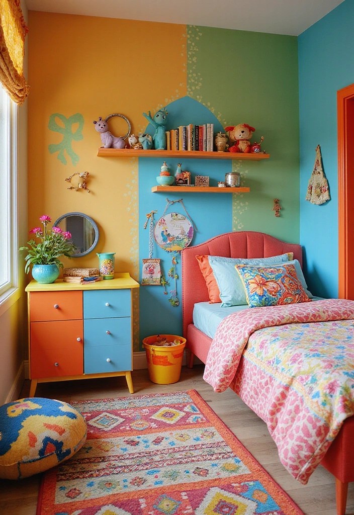 20 Kids Room Ideas That'll Make Your Little One Jump for Joy (Especially #14!) - 16. Bright and Bold Colors