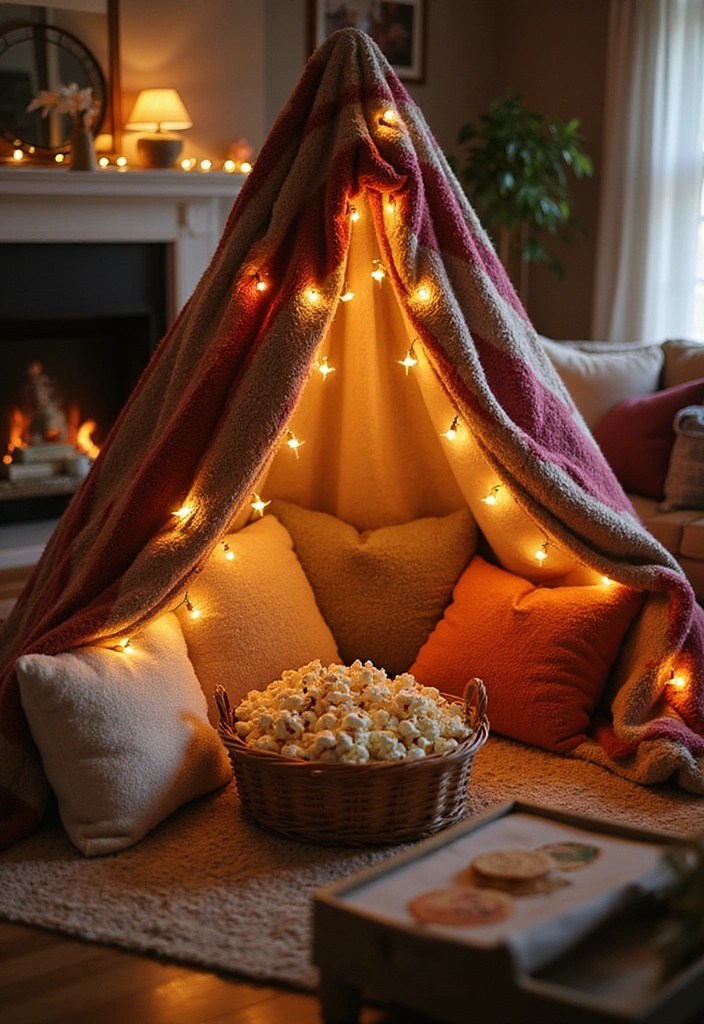 10 Cozy Nesting Party Inspirations to Make Every Guest Feel at Home! - 2. Cozy Blanket Fort