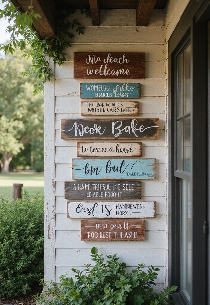 13 DIY Green Farmhouse Decor Projects That’ll Transform Your Home on a Budget! - 12. Decorative Wooden Signs