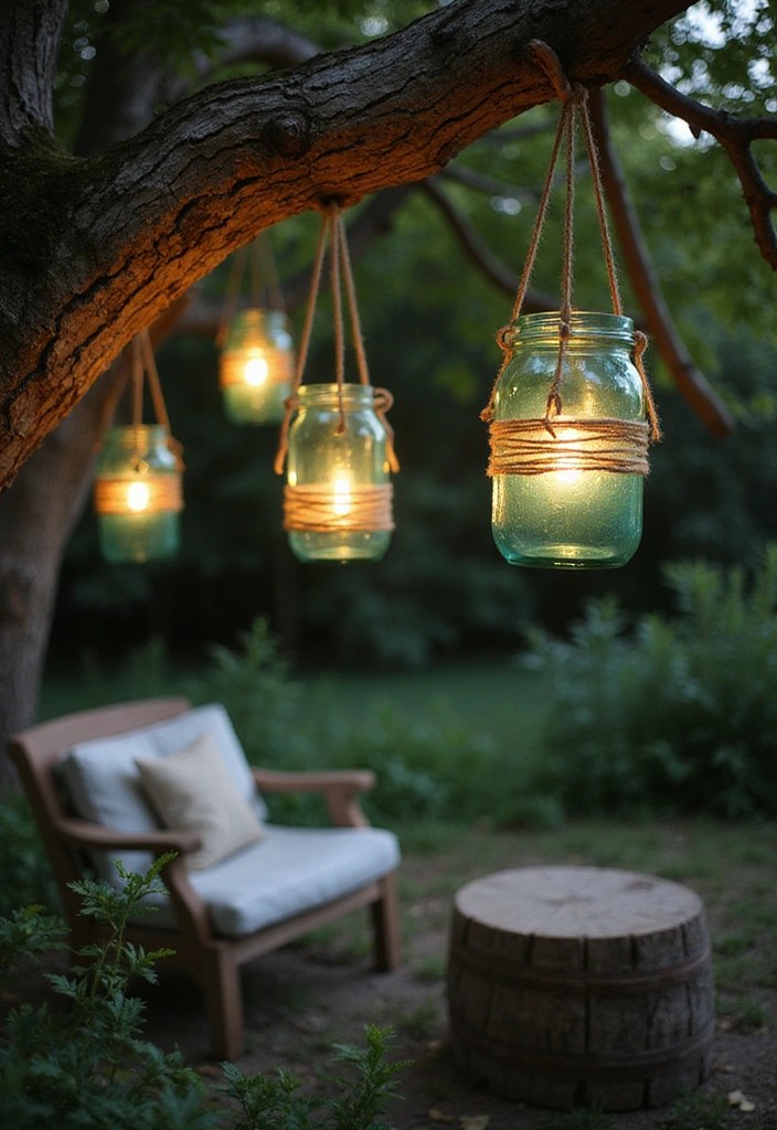 13 DIY Green Farmhouse Decor Projects That’ll Transform Your Home on a Budget! - 3. Upcycled Jar Lanterns
