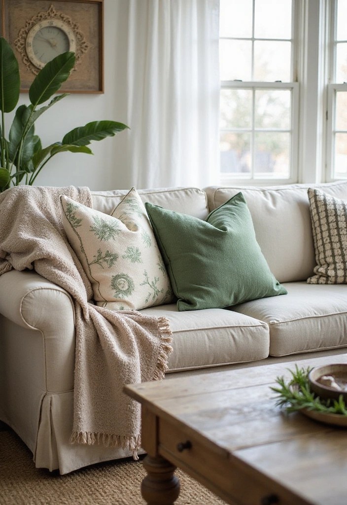 13 DIY Green Farmhouse Decor Projects That’ll Transform Your Home on a Budget! - 5. DIY Farmhouse Cushions