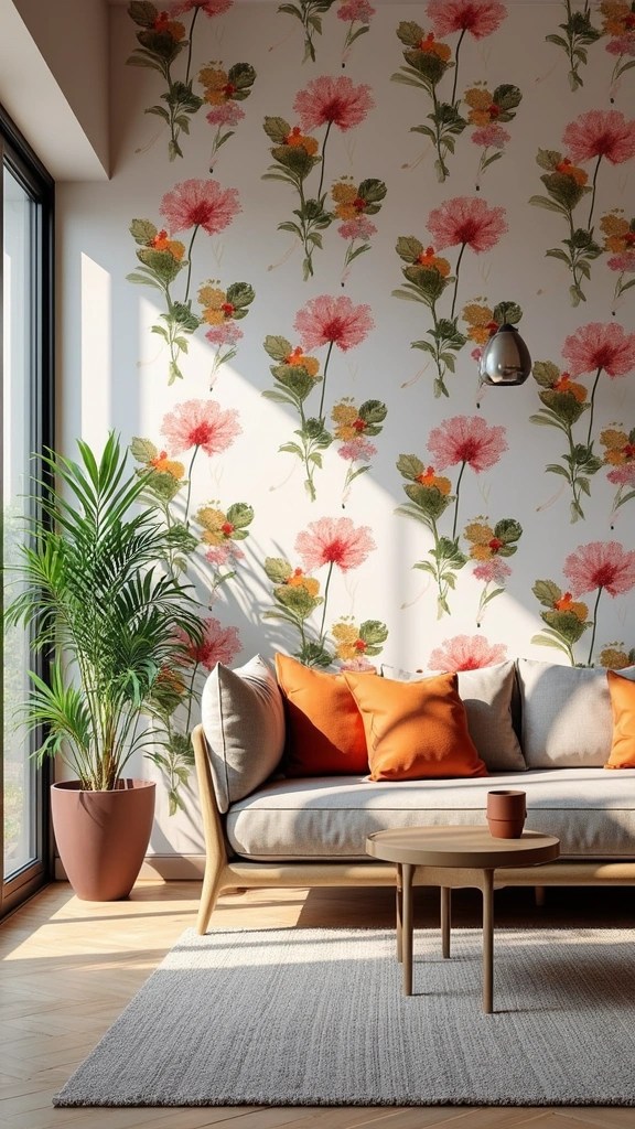15 Spring Decor Ideas That Will Refresh Your Home - 2. Floral Wallpaper for a Fresh Look