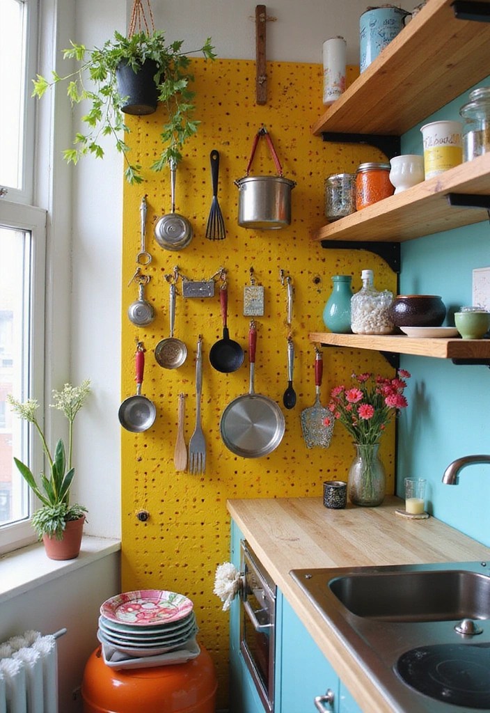 19 Clever Storage Solutions to Maximize Small Studio Apartments (You Won't Believe #5!) - 6. Pegboards for Customizable Storage