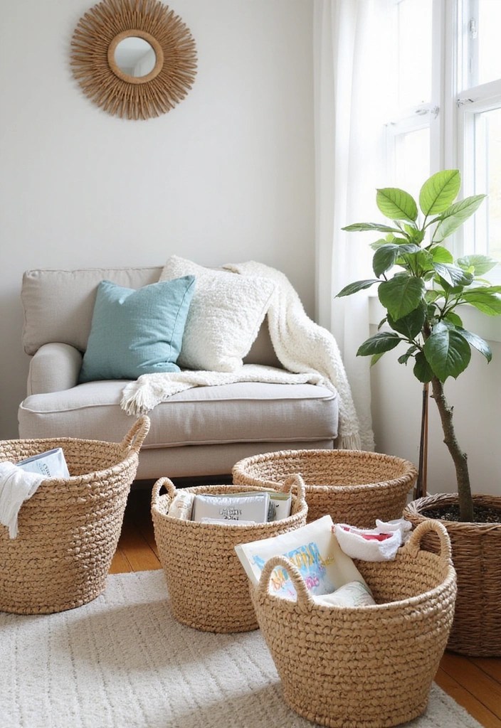19 Clever Storage Solutions to Maximize Small Studio Apartments (You Won't Believe #5!) - 7. Stylish Baskets and Bins