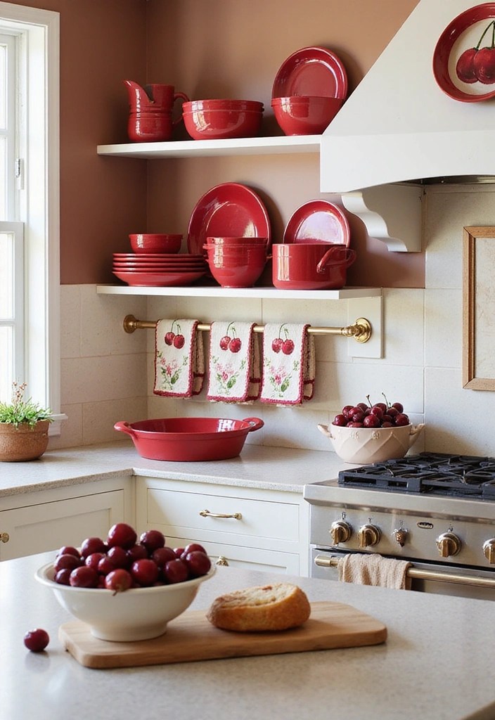 7 Cherry Code Decor Ideas That Will Inspire Your Next Home Makeover! - 5. Cherry Kitchen Accents