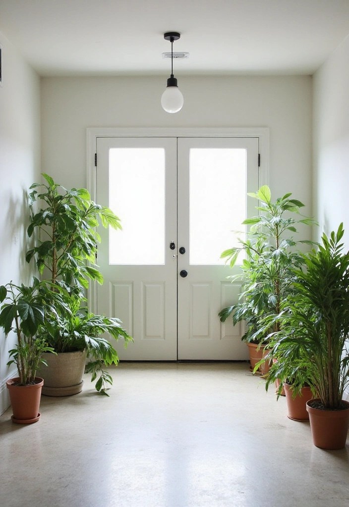 15 Minimalist Entryways That Feel Inviting - 4. Incorporation of Greenery