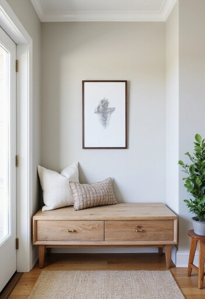 15 Minimalist Entryways That Feel Inviting - 9. Functional Seating Options