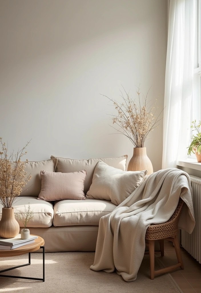 Cottagecore-Inspired Spaces That Still Feel Clean & Minimal - 1. Natural Textiles and Earthy Tones
