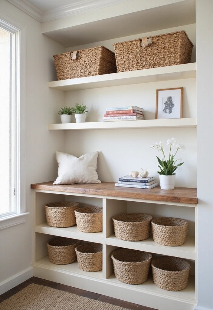 Cottagecore-Inspired Spaces That Still Feel Clean & Minimal - 14. Simple Storage Solutions