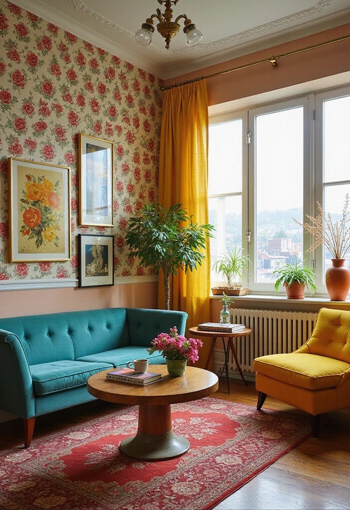 Step By Step Guide: Same Room, Different Style - Transform Your Space! - 12. Retro Color Pop for Funky Flair