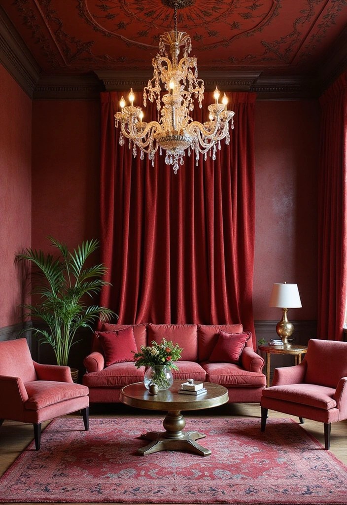 Step By Step Guide: Same Room, Different Style - Transform Your Space! - 6. Contemporary Glam for a Touch of Cherry Luxury