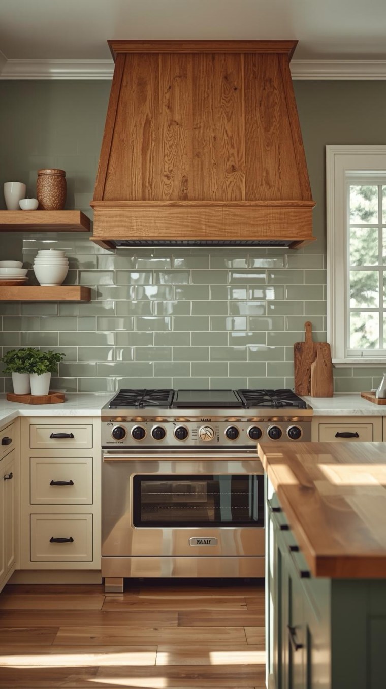 Sage Green Kitchen Ideas: Timeless Color, Warm Wood & Calm Design